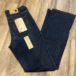 New Carhartt Women’s 6 Regular Tiller High Rise Bootcut Stretch Jeans Dark Work